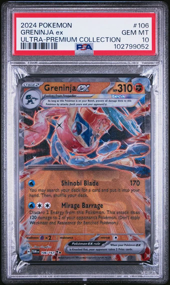 2024 #106 Greninja EX PSA 10 Greninja EX Ultra-Premium Collection