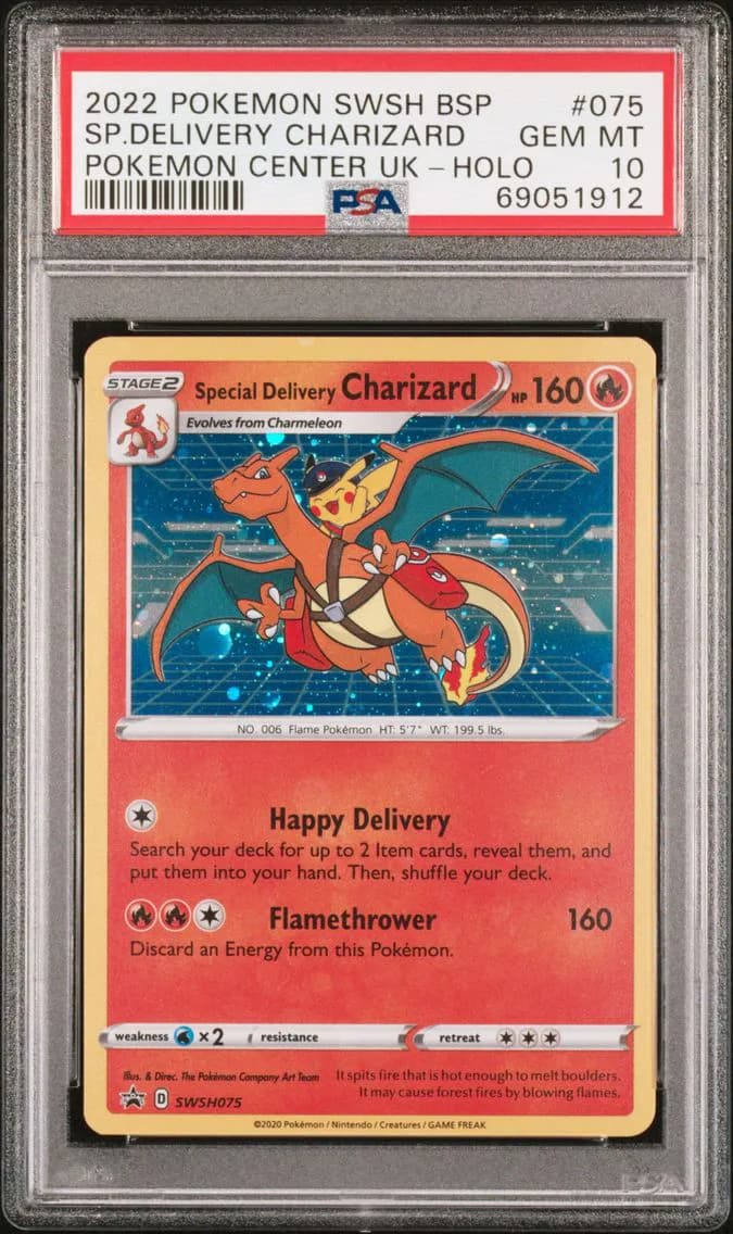 2022 #075 Special Delivery Charizard-Holo PSA 10 Swsh Black Star Promo