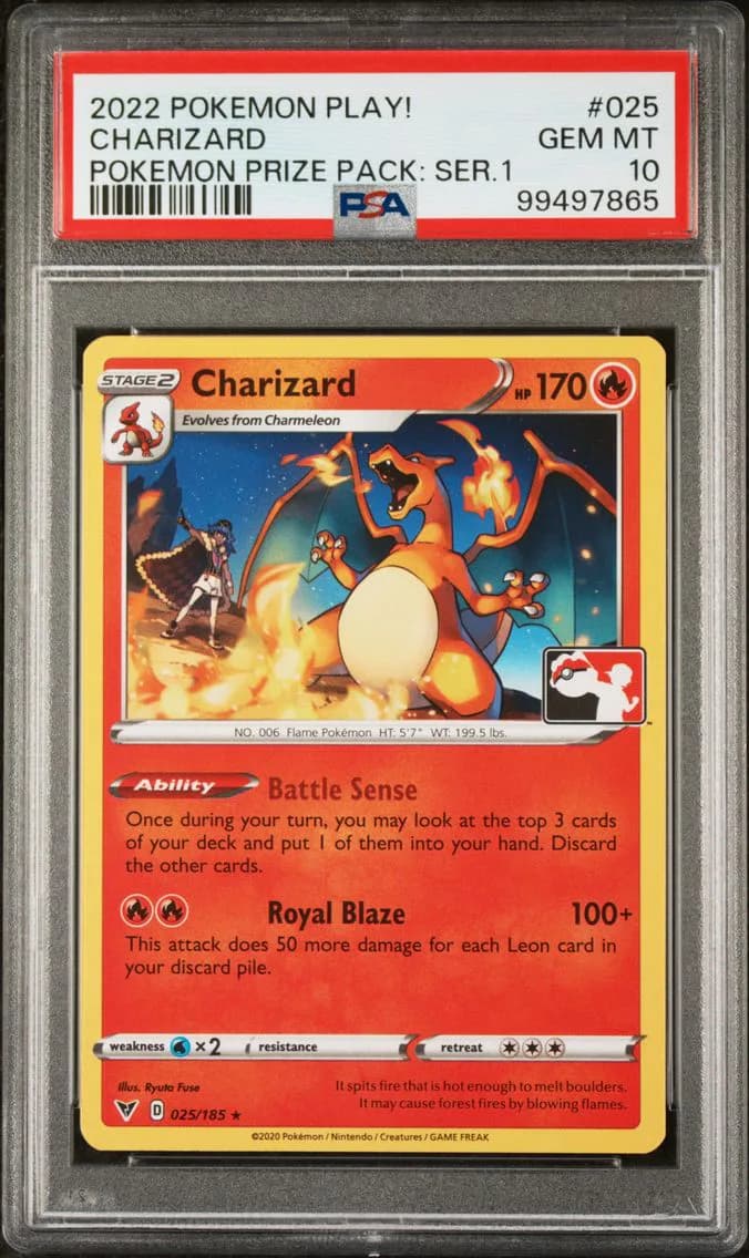 2022 #025 Charizard PSA 10 Play! Pokemon Prize Pack: Series 1