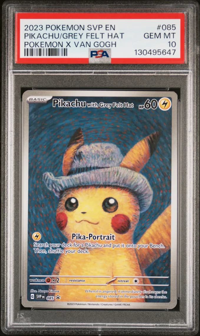 Pikachu with Grey Felt Hat slab