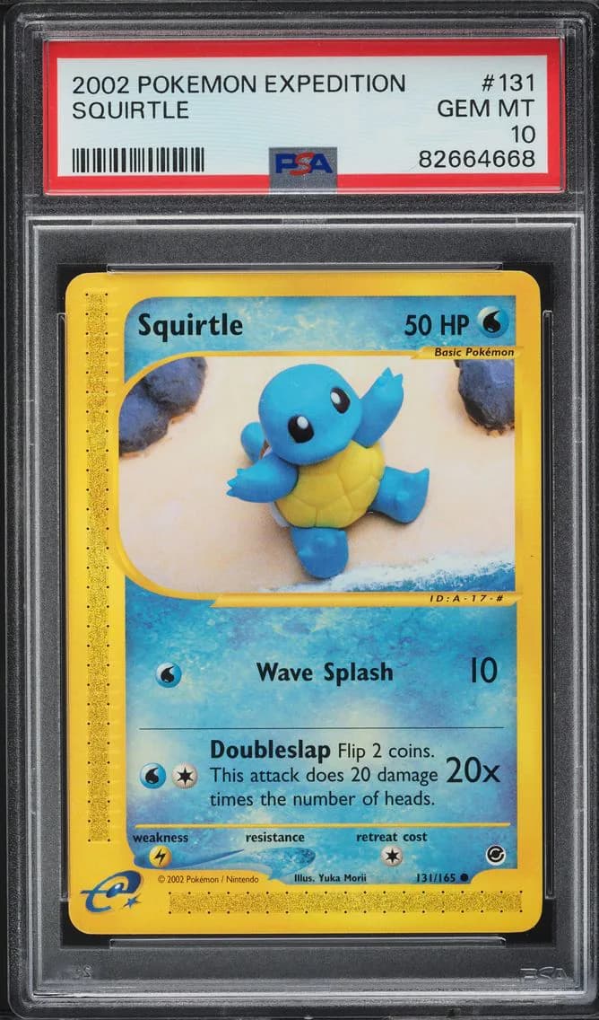 2002 #131 EXPEDITION SQUIRTLE PSA 10 POKEMON