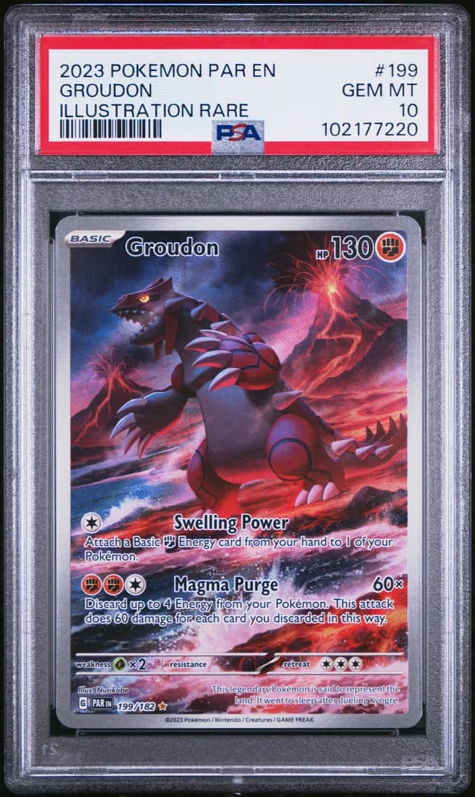 2023 #199 Groudon PSA 10 Par EN-Paradox Rift