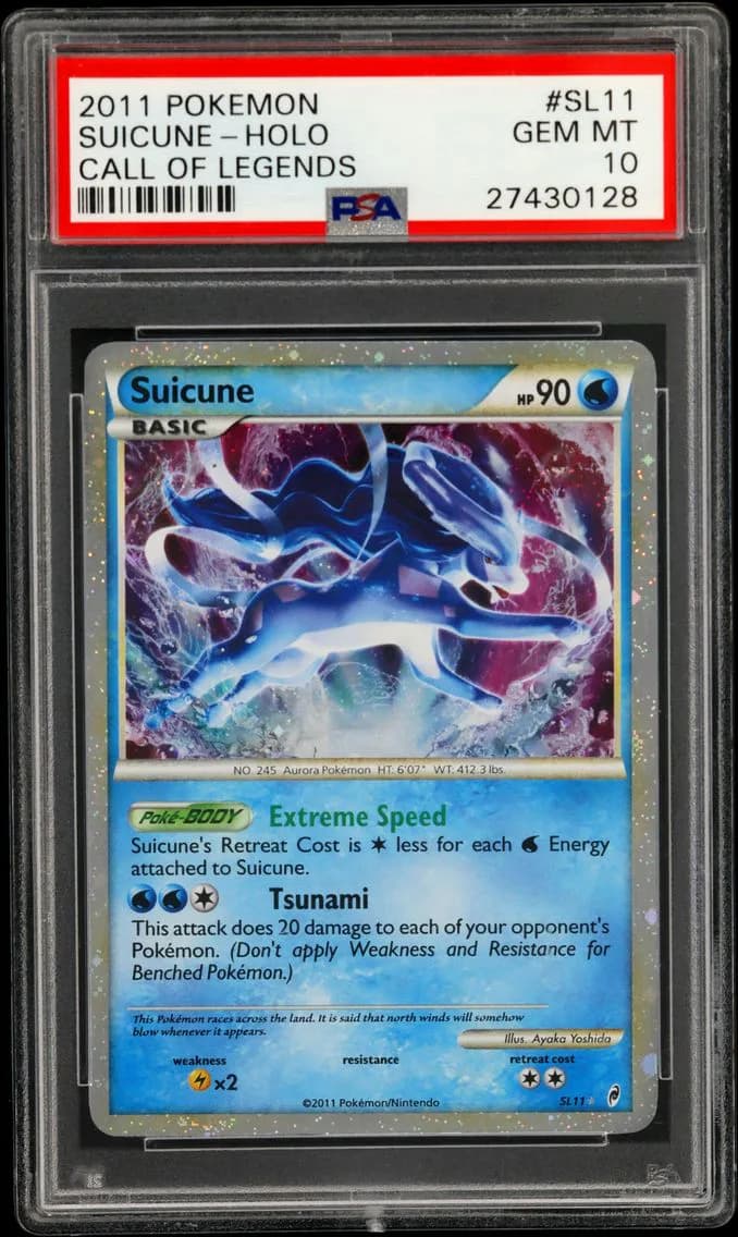 2011 #SL11 Suicune-Holo PSA 10 Call of Legends