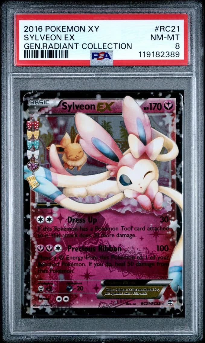 2016 #RC21 Sylveon EX PSA 8 XY Generations Radiant Collection Pokemon