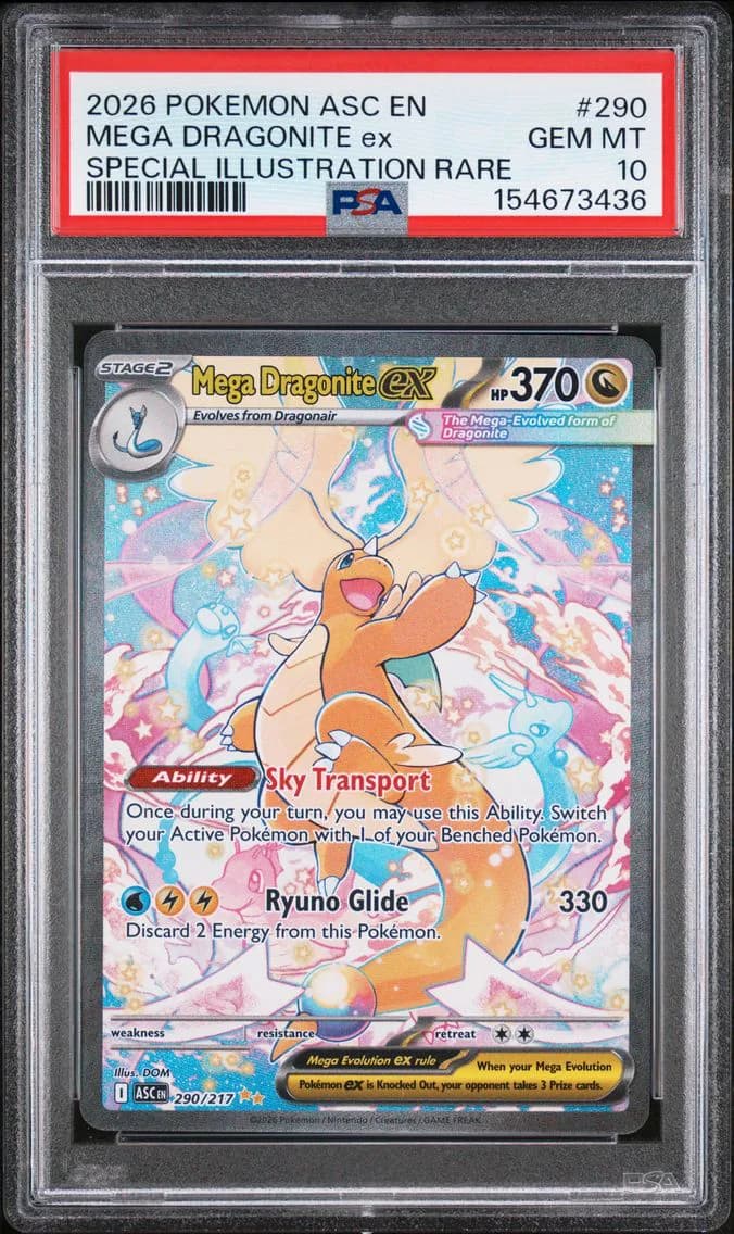 2026 #290 Mega Dragonite EX PSA 10 Asc EN-Ascended Heroes