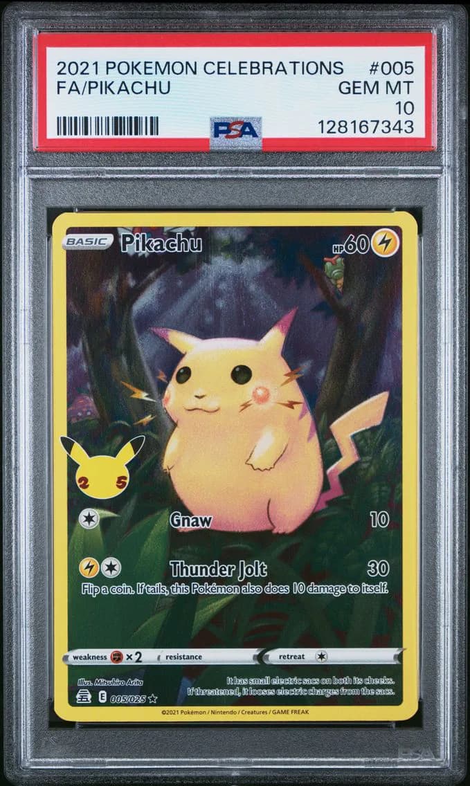 2021 #005 Full Art/Pikachu PSA 10 Celebrations