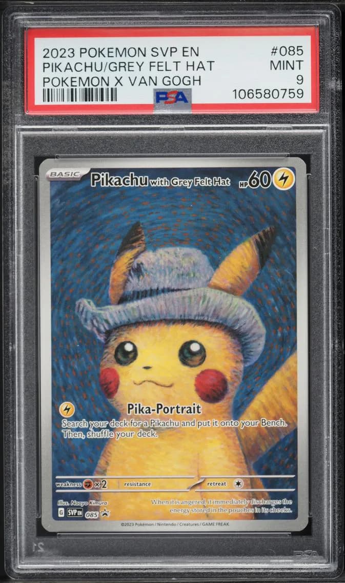 2023 #085 Pikachu With Grey Felt Hat PSA 9 Svp EN-SV Black Star Promo Pokemon