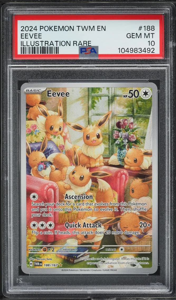 2024 #188 SCARLET & VIOLET TWILIGHT MASQUERADE IR EEVEE PSA 10 POKEMON