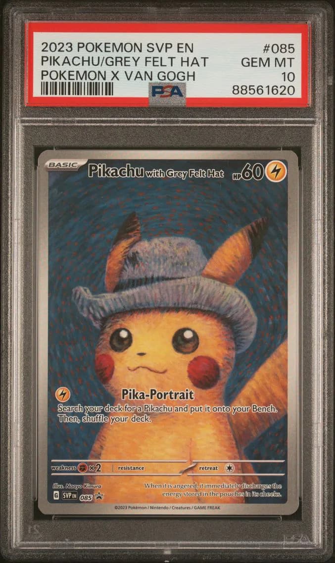 Pikachu with Grey Felt Hat slab