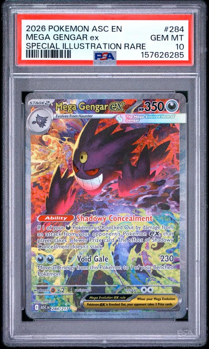 2026 #284 Mega Gengar EX PSA 10 Asc EN-Ascended Heroes