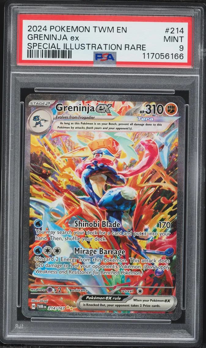 2024 #214 Greninja EX PSA 9 Twm EN-Twilight Masquerade Pokemon