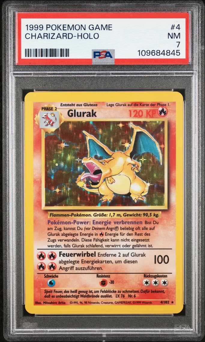 1999 #4 Charizard-Holo PSA 7 Game