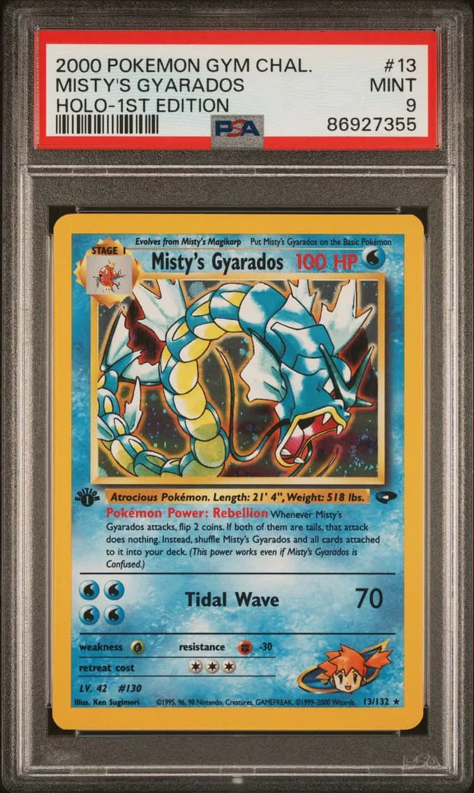 2000 #13 Misty's Gyarados PSA 9 Gym Challenge