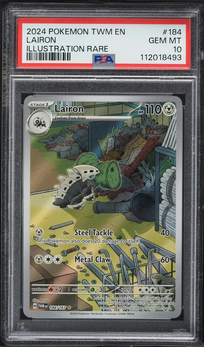 2024 #184 Lairon PSA 10 Twm EN-Twilight Masquerade Pokemon