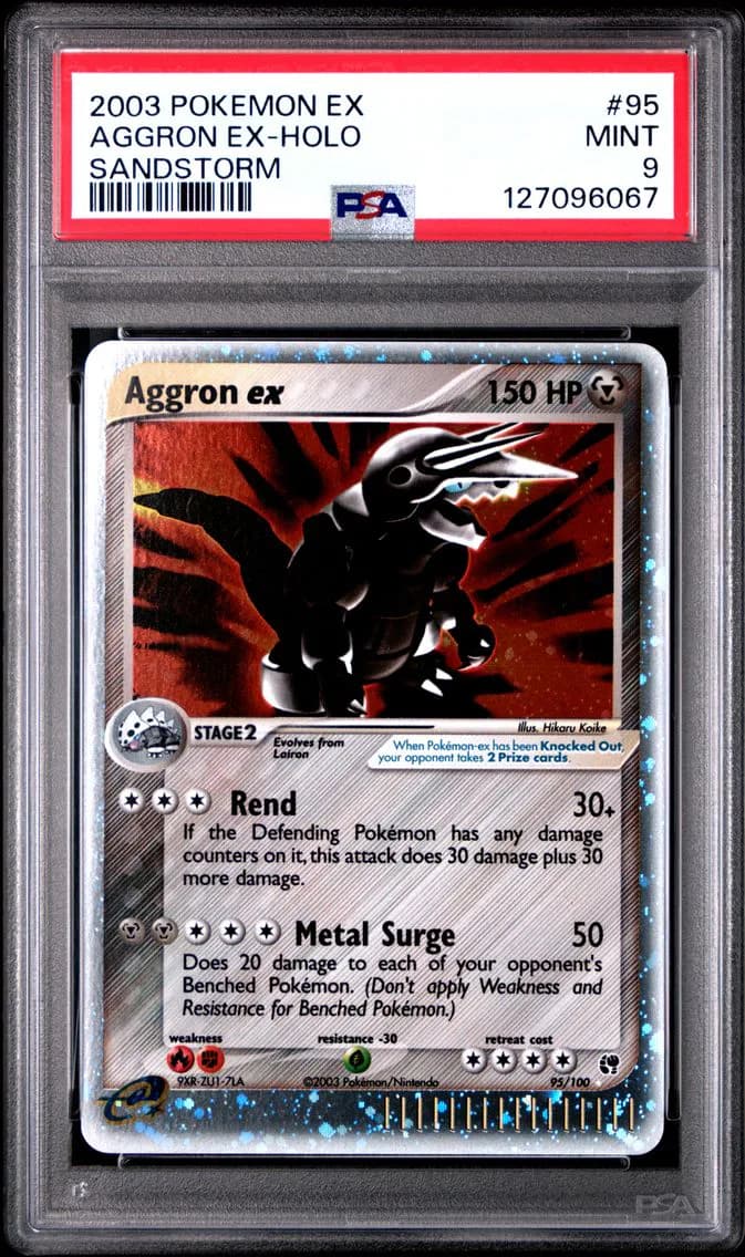 2003 #95 Aggron EX-Holo PSA 9 EX Sandstorm