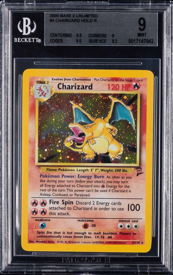 2000 #4 Charizard BGS 9 Base Set 2