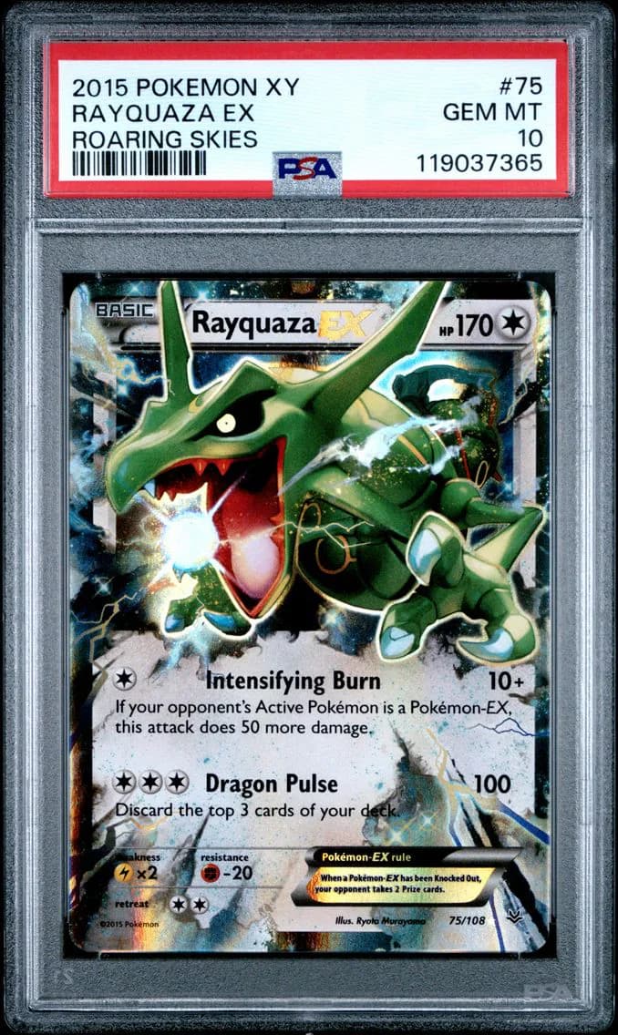 2015 #75 Rayquaza EX PSA 10 XY Roaring Skies