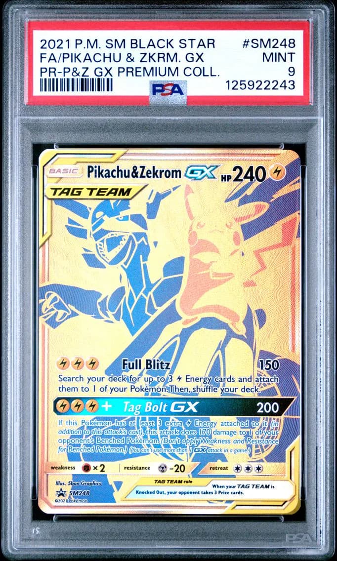 Pikachu & Zekrom-GX slab
