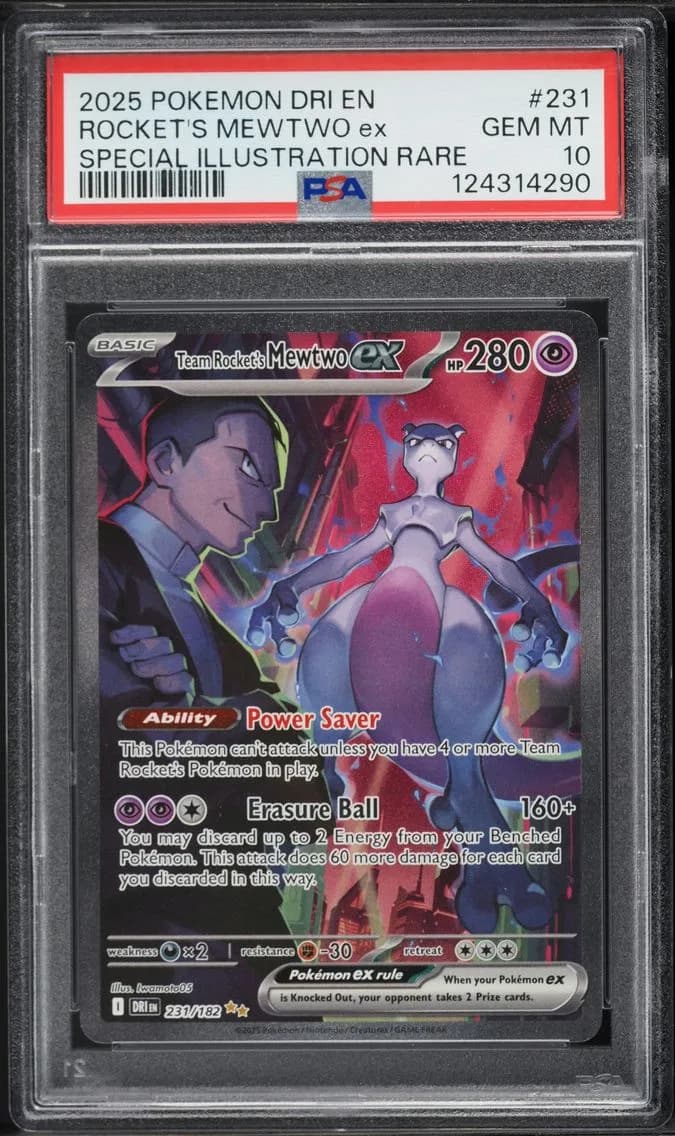 Team Rocket's Mewtwo ex slab