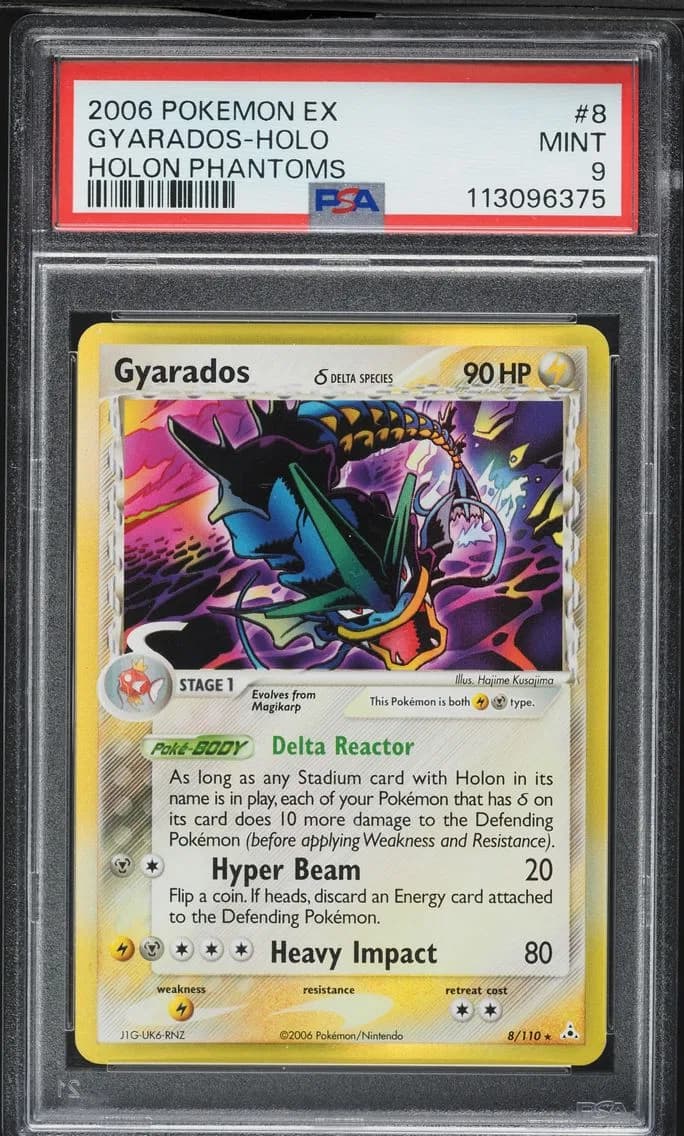 2006 #8 Gyarados-Holo PSA 9 EX Holon Phantoms Pokemon