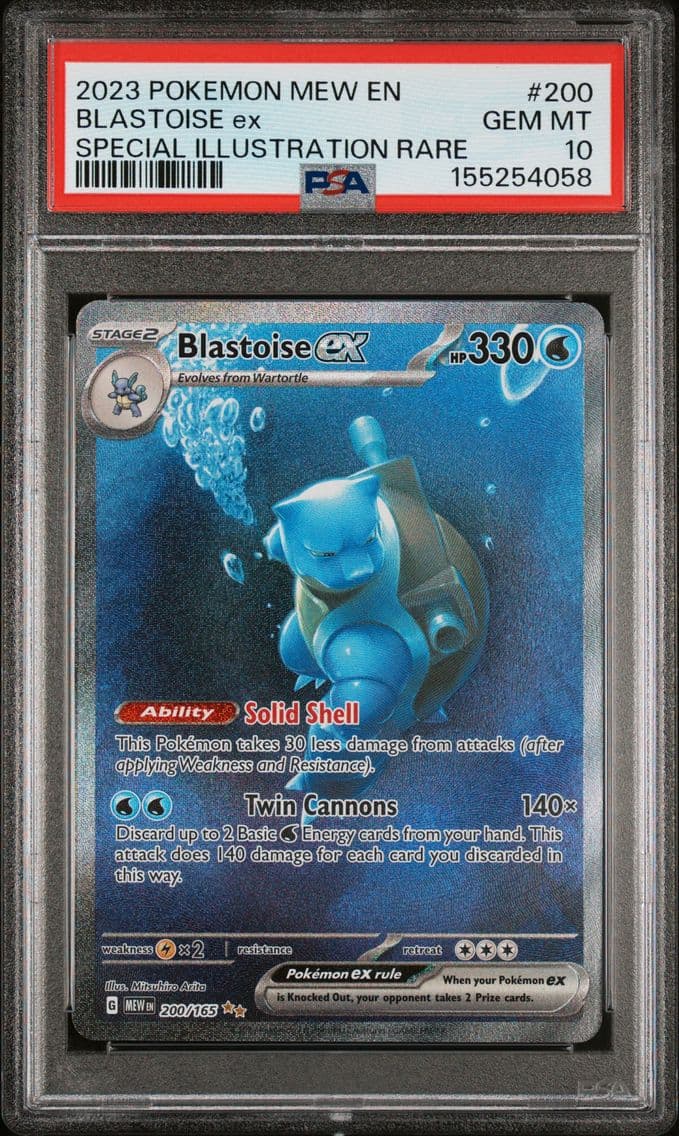 2023 #200 Blastoise EX PSA 10 Mew EN-151