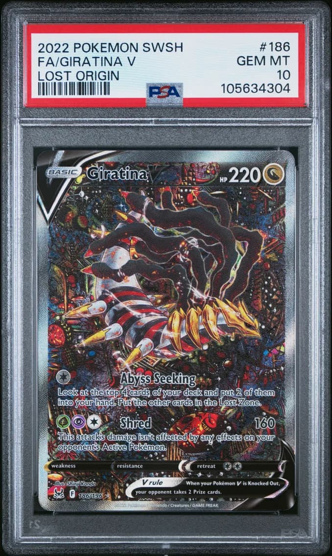 2022 #186 Full Art/Giratina V PSA 10 Sword & Shield Lost Origin