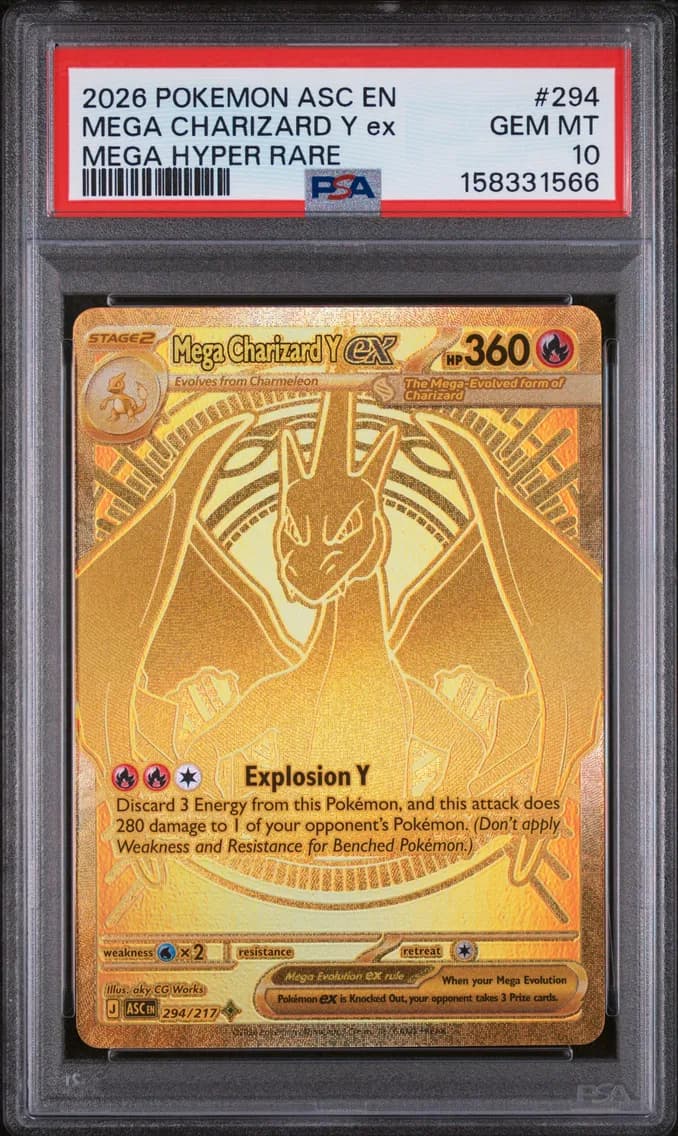 2026 #294 Mega Charizard Y EX PSA 10 Asc EN-Ascended Heroes
