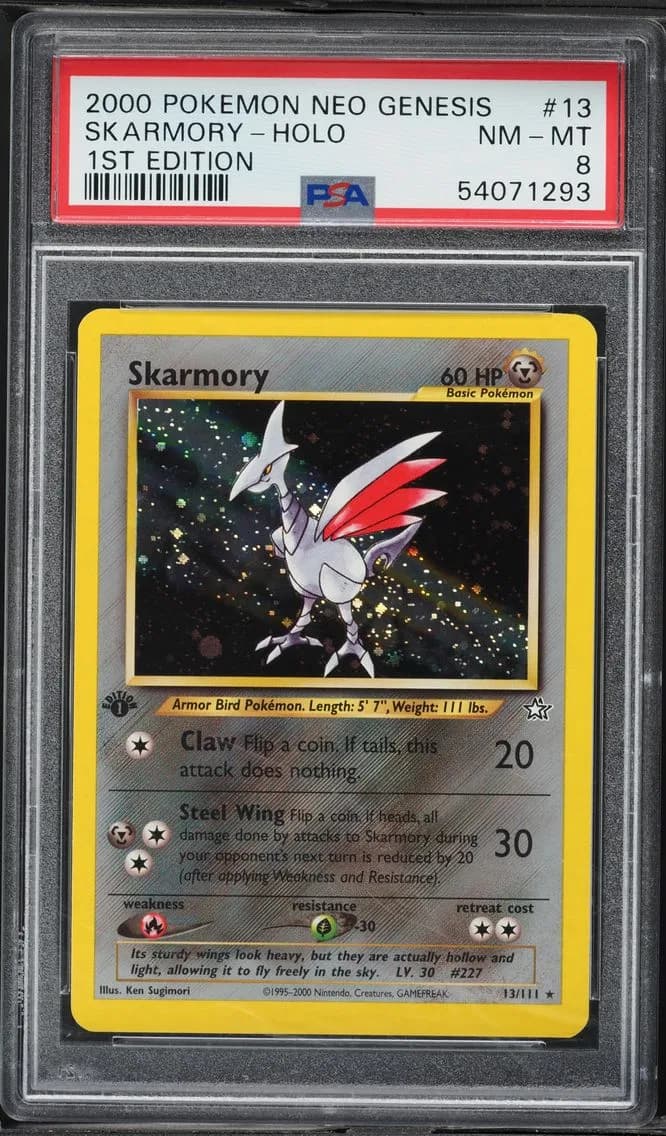 2000 #13 Skarmory-Holo PSA 8 Neo Genesis 1st Edition Pokemon