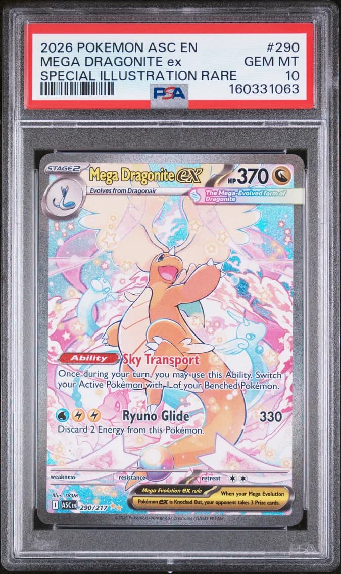 2026 #290 Mega Dragonite EX PSA 10 Asc EN-Ascended Heroes