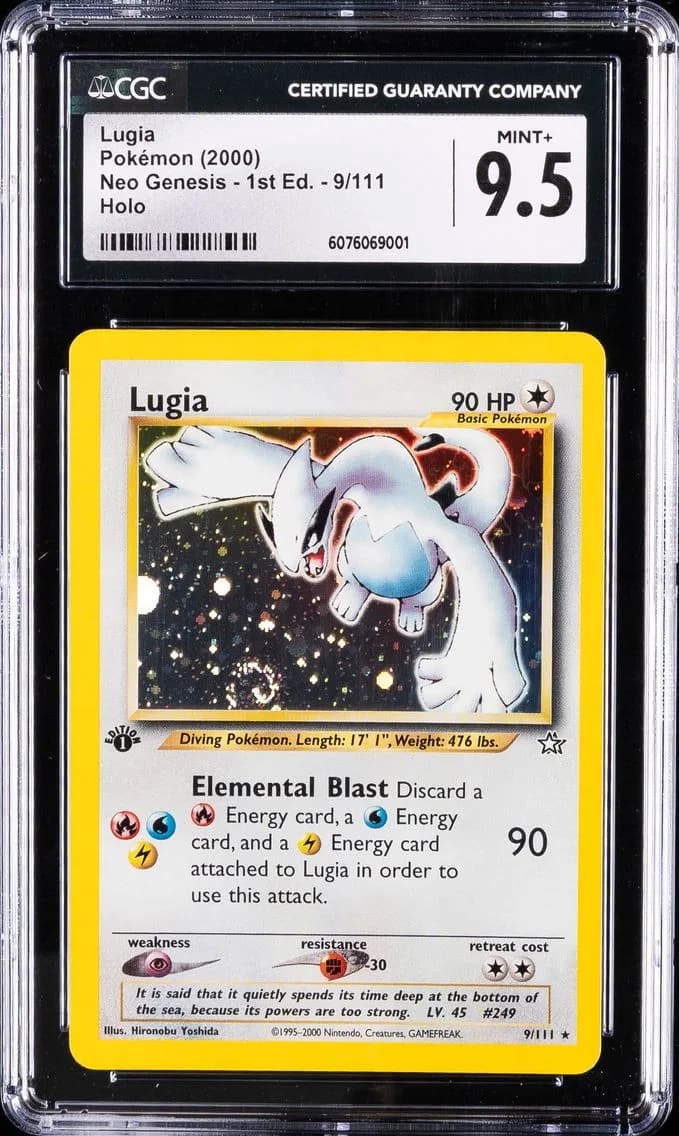 2000 #9 Lugia-Holo CGC 9.5 Neo Genesis 1st Edition Pokemon