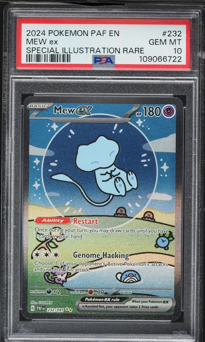 2024 #232 Mew ex PSA 10 Paldean Fates - PAF EN - English Pokemon