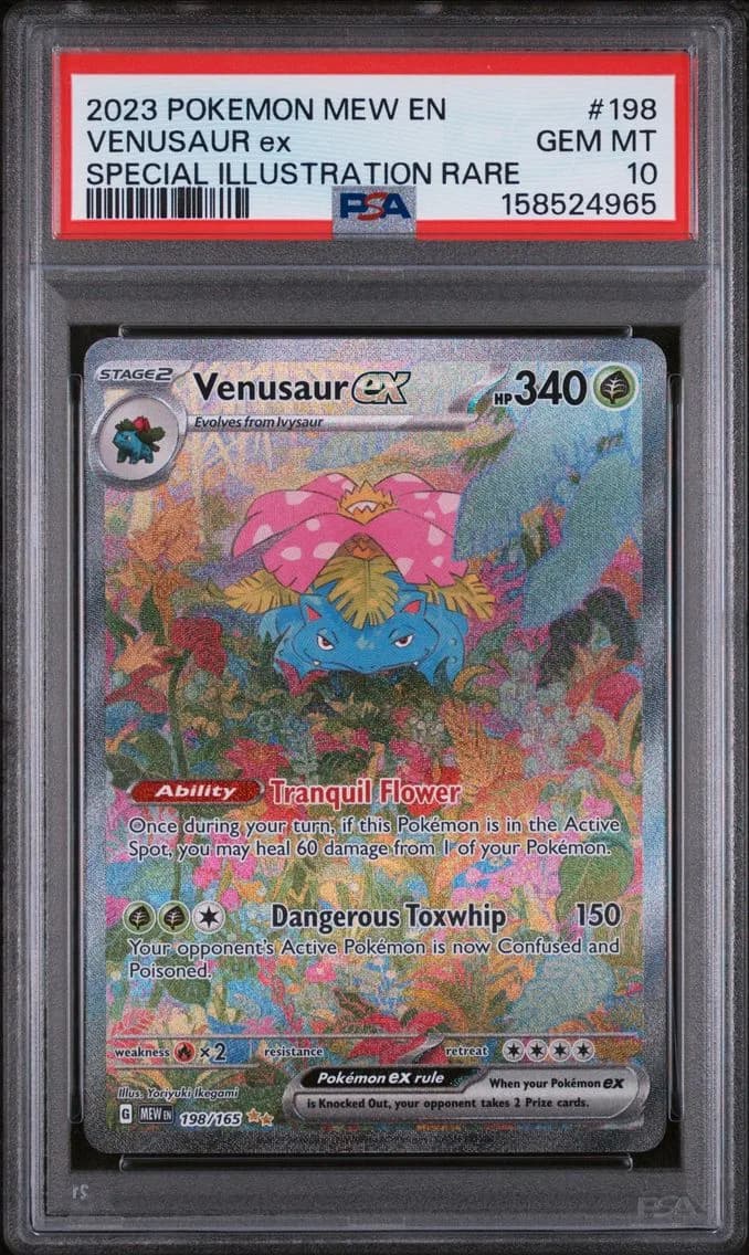 2023 #198 Venusaur EX PSA 10 Mew EN-151