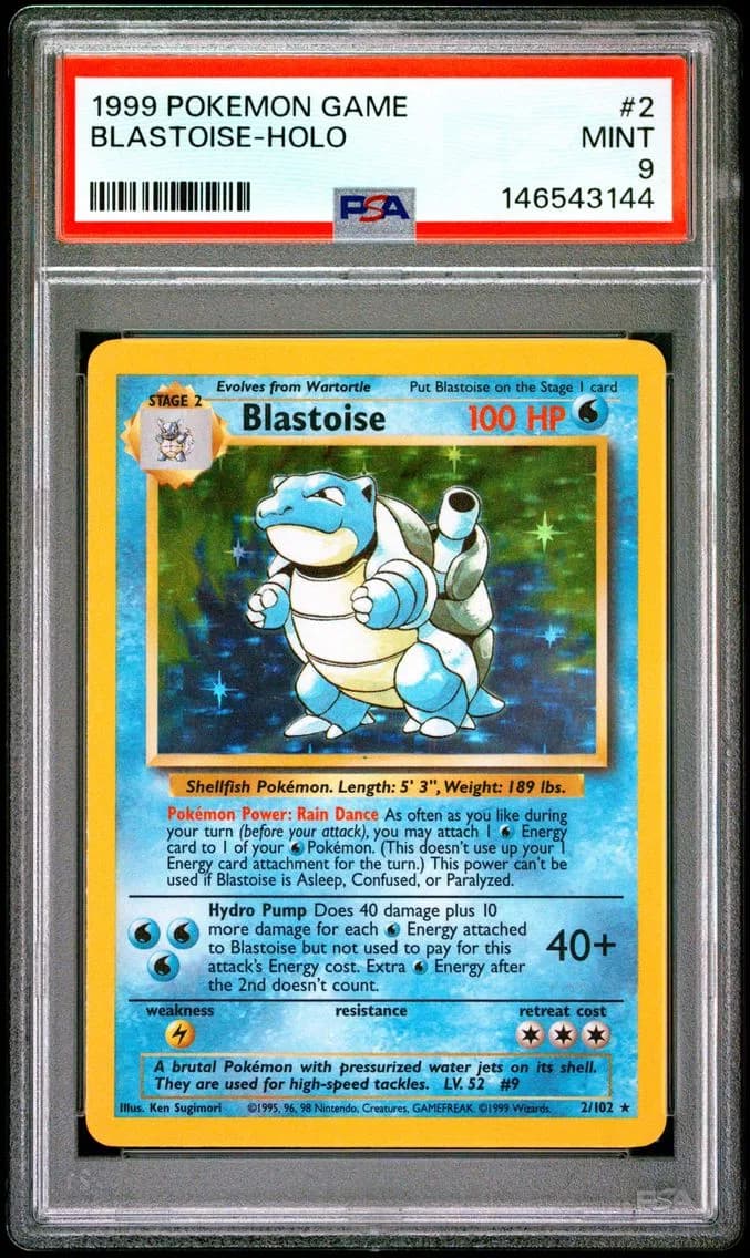 1999 #2 Blastoise-Holo PSA 9 Game
