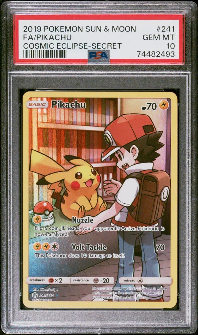 2019 #241 Full Art/Pikachu PSA 10 Sun & Moon Cosmic Eclipse