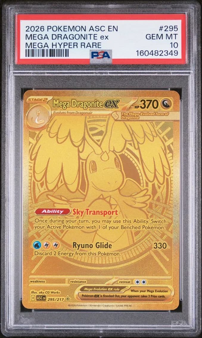 2026 #295 Mega Dragonite EX PSA 10 Asc EN-Ascended Heroes