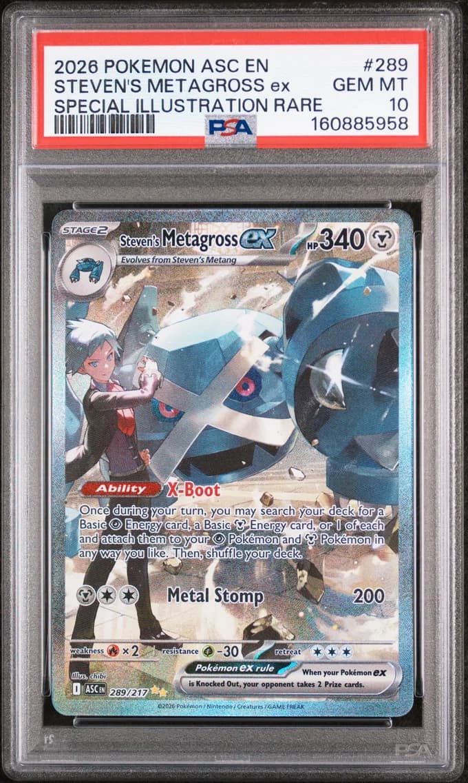 2026 #289 Steven's Metagross EX PSA 10 Asc EN-Ascended Heroes