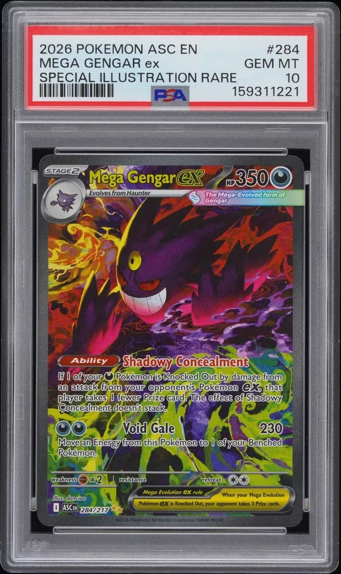 2026 #284 Mega Gengar EX PSA 10 Asc EN-Ascended Heroes