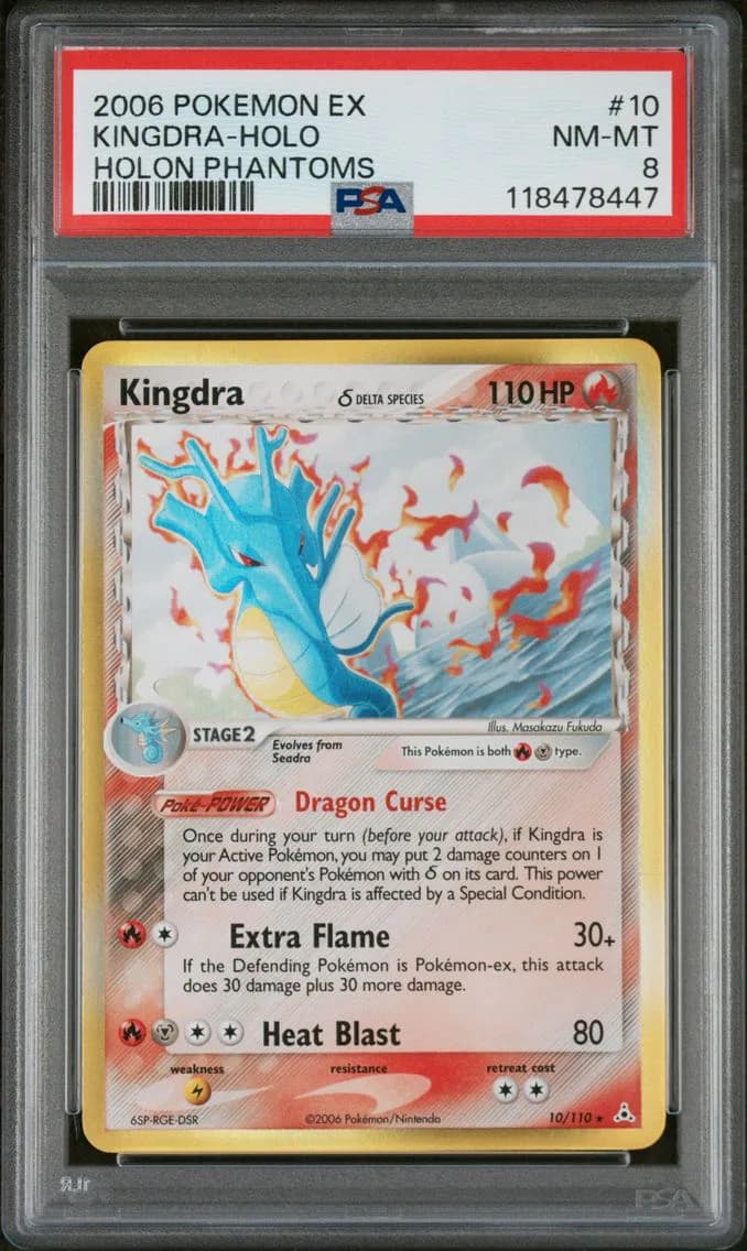 2006 #10 Kingdra-Holo PSA 8 EX Holon Phantoms