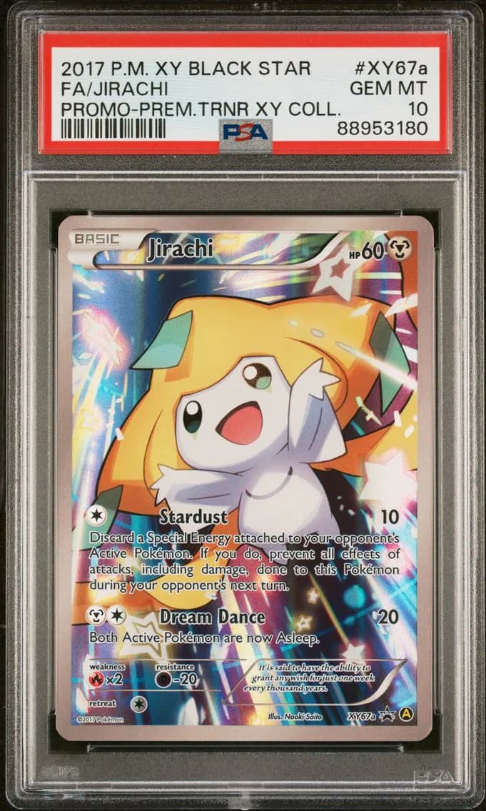 2017 #XY67a Full Art/Jirachi PSA 10 XY Black Star Promo Pokemon