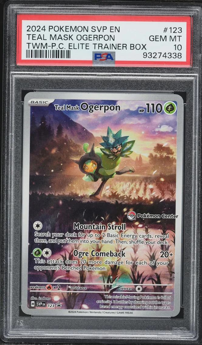 2024 #123 Teal Mask Ogerpon PSA 10 Svp EN-SV Black Star Promo Pokemon