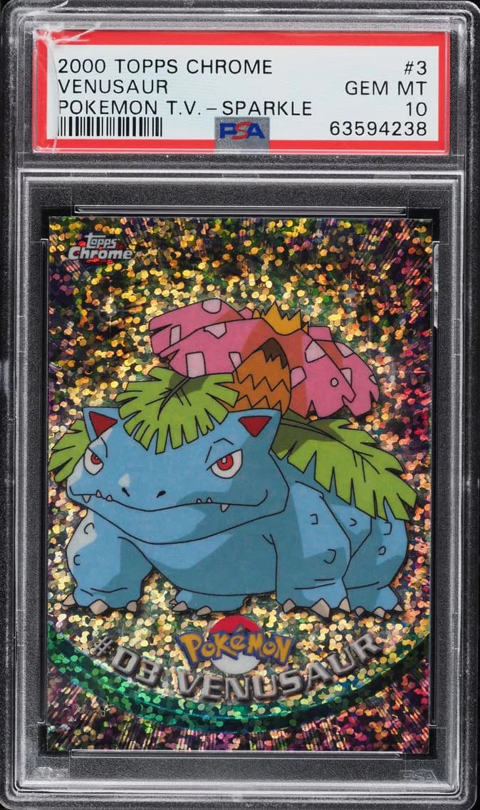 2000 #3 Venusaur PSA 10 Topps Chrome T.V. Pokemon