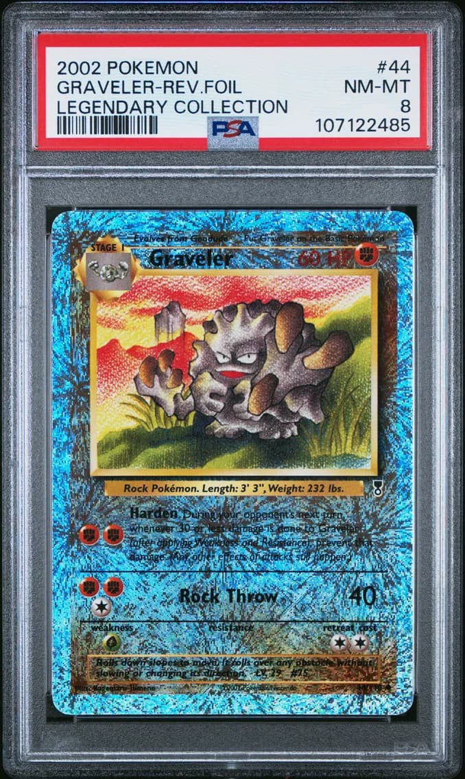 2002 #44 Graveler-Reverse Foil PSA 8 Legendary Collection