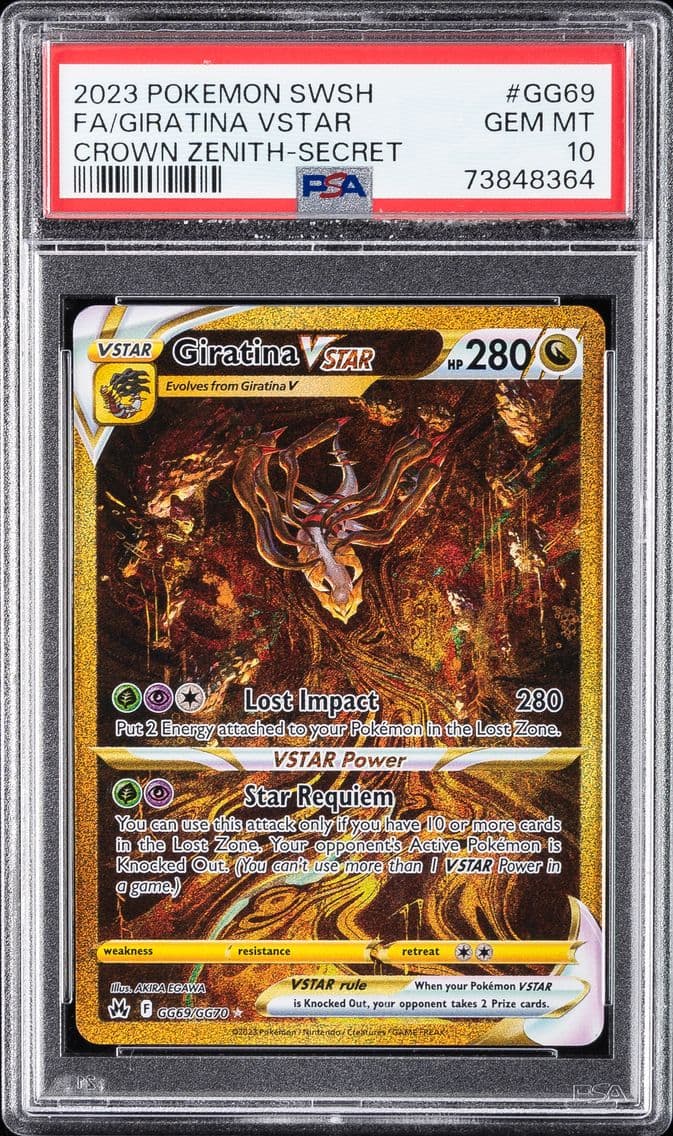 2023 #GG69 Full Art/Giratina Vstar PSA 10 Sword and Shield Crown Zenith Pokemon