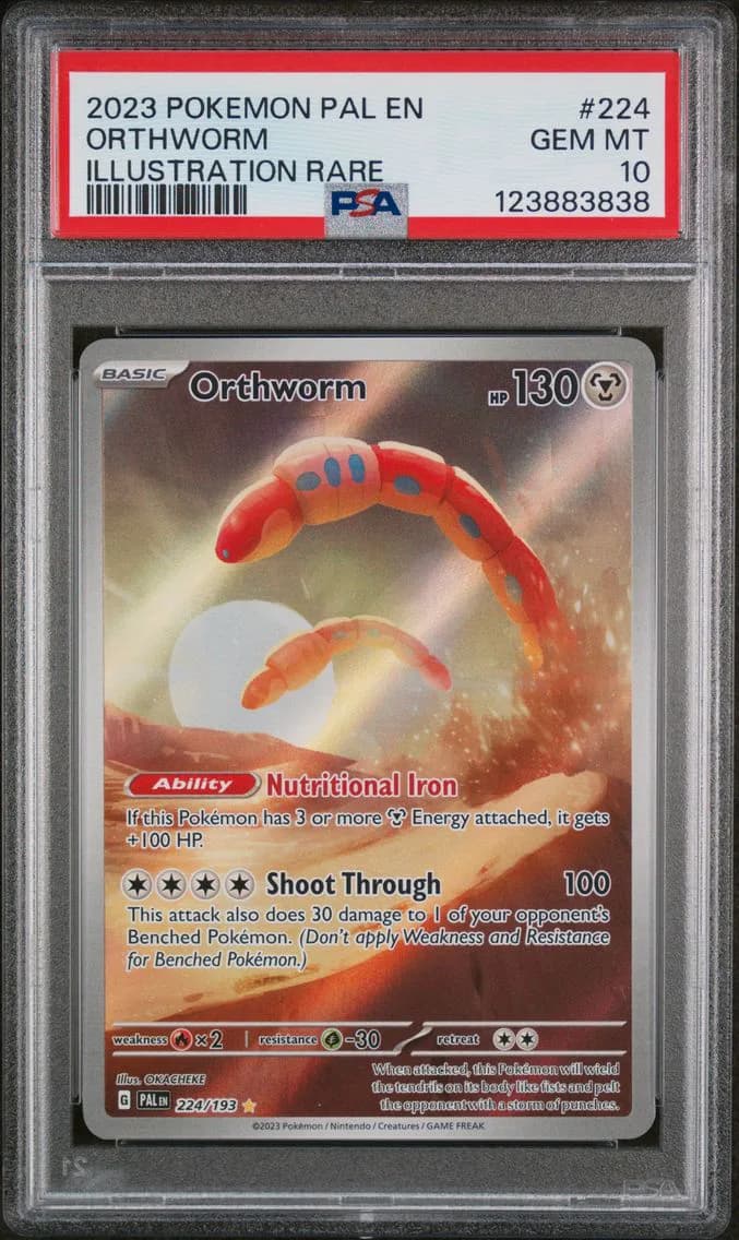 2023 #224 Orthworm PSA 10 Pal EN-Paldea Evolved