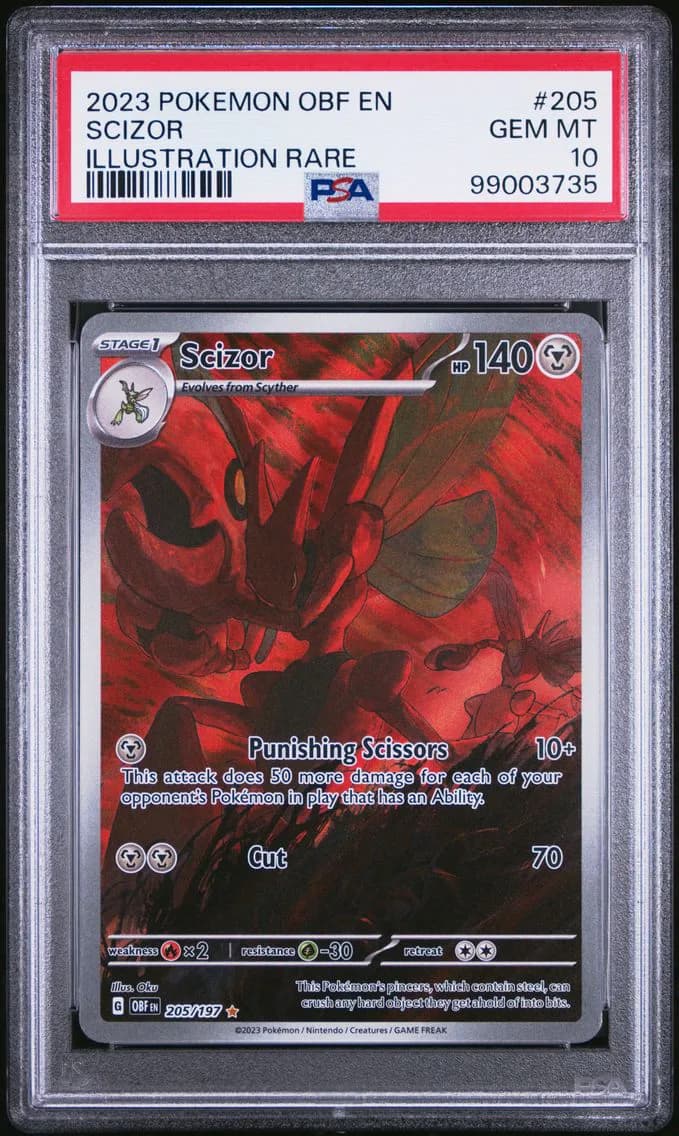 2023 #205 Scizor PSA 10 Obf EN-Obsidian Flames