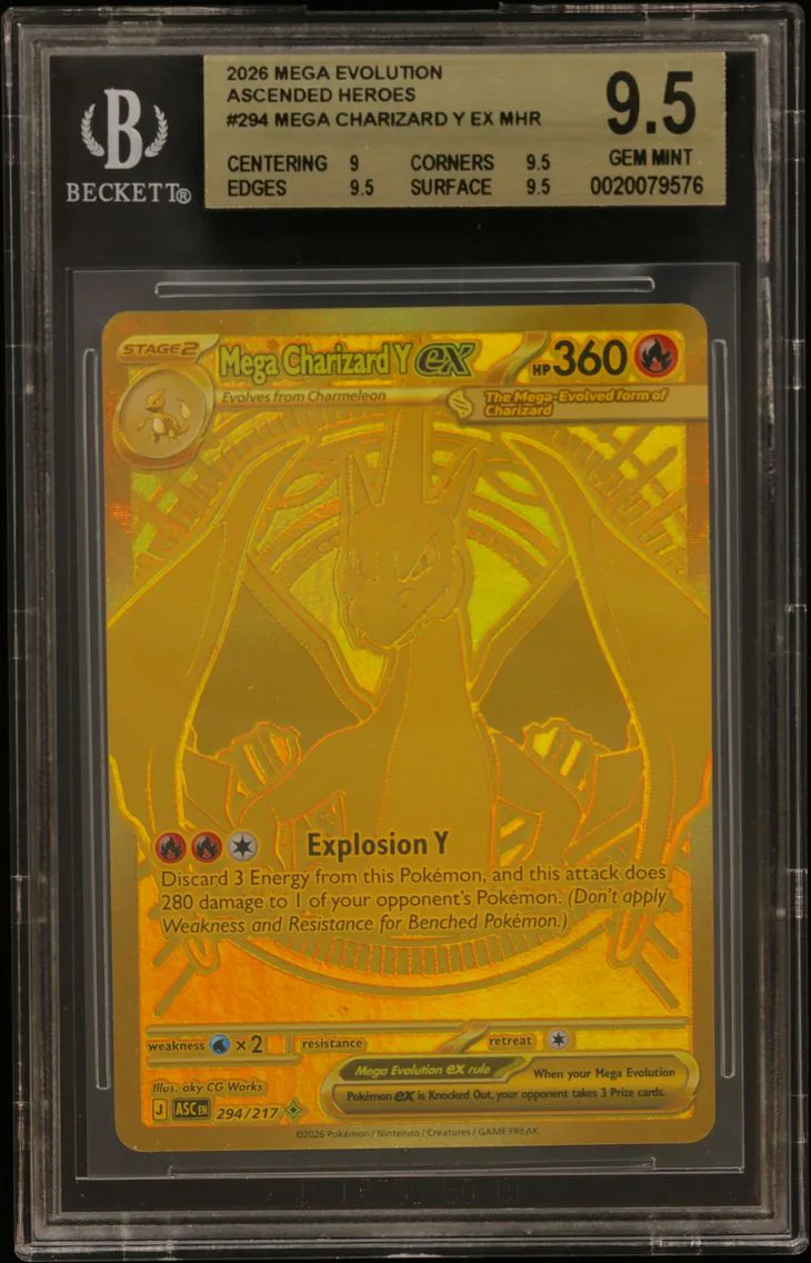 2026 #294 Mega Charizard Y ex MHR BGS 9.5 TCG Mega Evolution Ascended Heroes