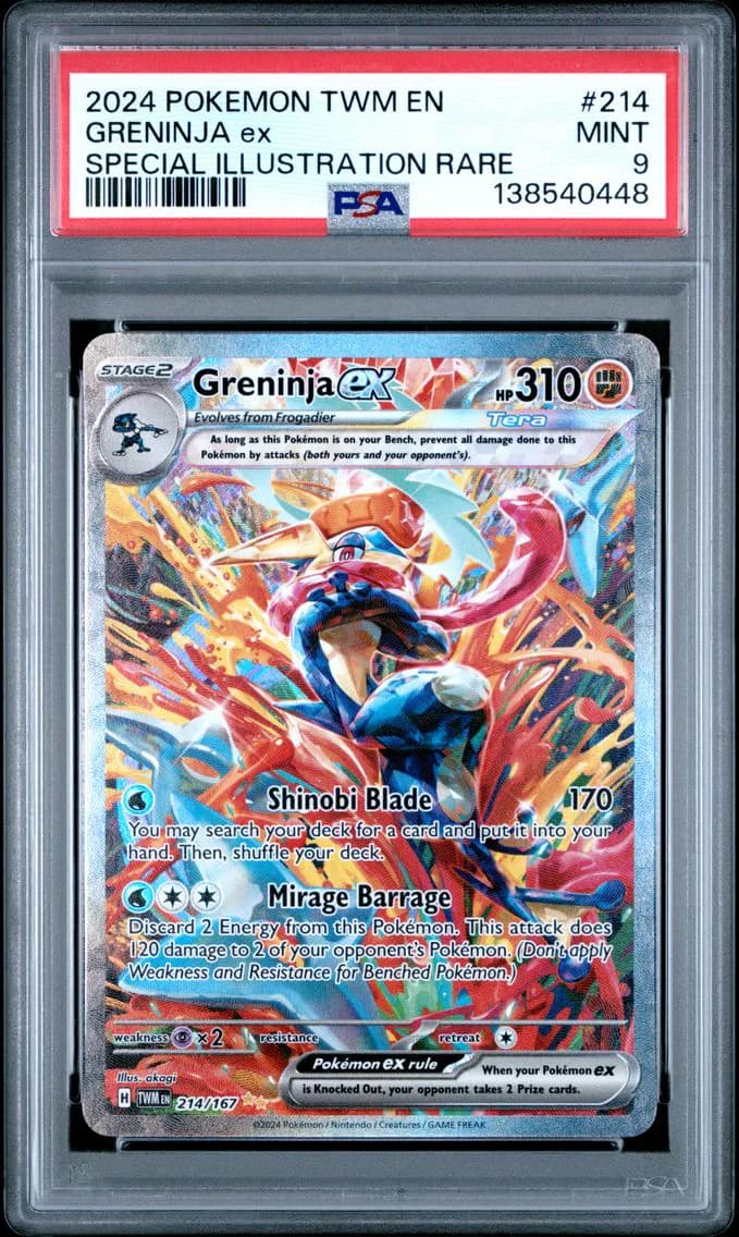 2024 #214 Greninja EX PSA 9 Twm EN-Twilight Masquerade