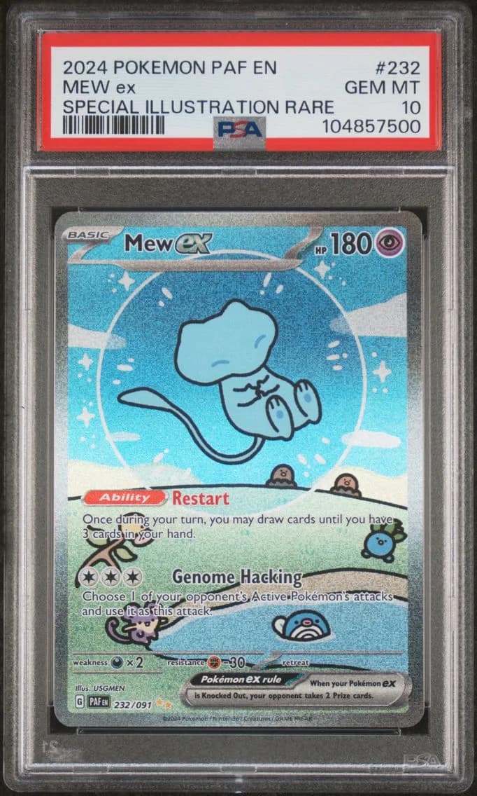 2024 #232 Mew EX PSA 10 Paf EN-Paldean Fates