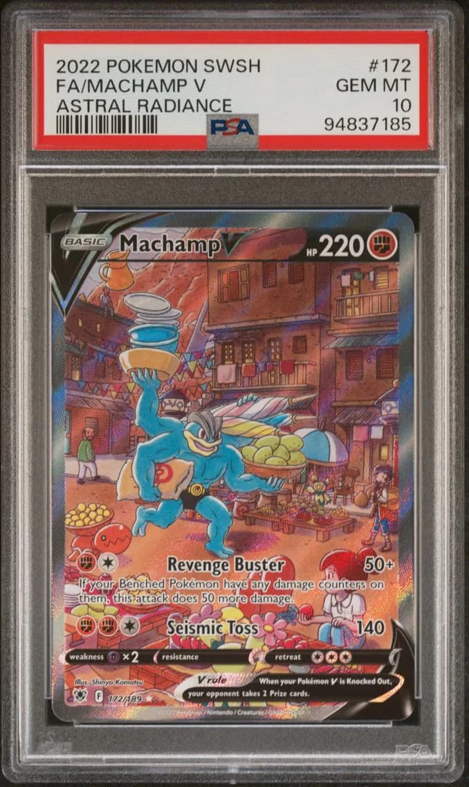 2022 #172 Full Art/Machamp V PSA 10 Sword & Shield Astral Radiance