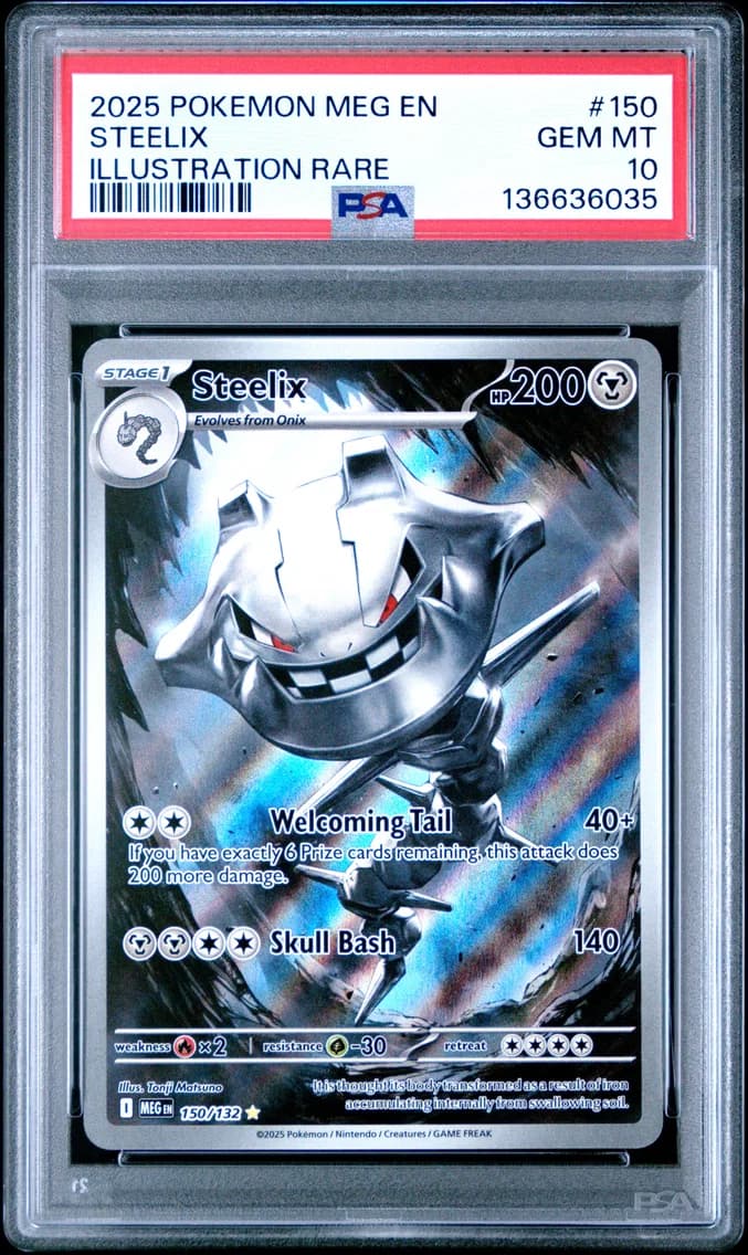 2025 #150 Steelix PSA 10 Meg EN-Mega Evolution